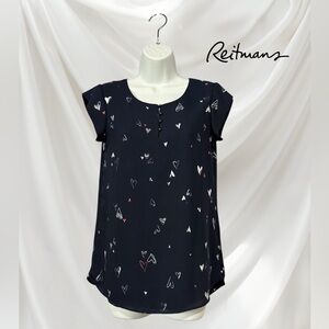 NEW, Reitmans, Chic Navy Blouse, Size XS